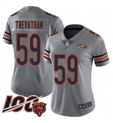 Women Chicago Bears 59 Danny Trevathan Limited Silver Inverted Legend 100th Season Football Jersey Women Chicago Bears 59 Danny Trevathan Limited Silver Inverted Legend 100th Season Football Jersey