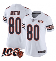 Women Chicago Bears 80 Trey Burton White Vapor Untouchable Limited Player 100th Season Football Jersey Women Chicago Bears 80 Trey Burton White Vapor Untouchable Limited Player 100th Season Football Jersey