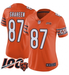 Women Chicago Bears 87 Adam Shaheen Orange Alternate 100th Season Limited Football Jersey Women Chicago Bears 87 Adam Shaheen Orange Alternate 100th Season Limited Football Jersey