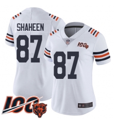 Women Chicago Bears 87 Adam Shaheen White 100th Season Limited Football Jersey Women Chicago Bears 87 Adam Shaheen White 100th Season Limited Football Jersey
