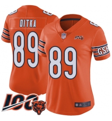 Women Chicago Bears 89 Mike Ditka Orange Alternate 100th Season Limited Football Jersey Women Chicago Bears 89 Mike Ditka Orange Alternate 100th Season Limited Football Jersey