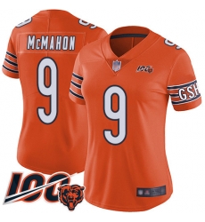 Women Chicago Bears 9 Jim McMahon Orange Alternate 100th Season Limited Football Jersey Women Chicago Bears 9 Jim McMahon Orange Alternate 100th Season Limited Football Jersey