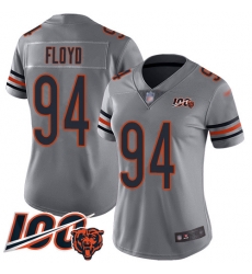 Women Chicago Bears 94 Leonard Floyd Limited Silver Inverted Legend 100th Season Football Jersey Women Chicago Bears 94 Leonard Floyd Limited Silver Inverted Legend 100th Season Football Jersey