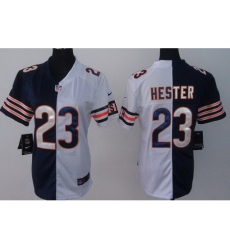 Women Nike Chicago Bears 23 Devin Hester Blue White Split NFL Jerseys Women Nike Chicago Bears 23 Devin Hester Blue White Split NFL Jerseys