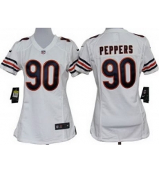 Women Nike Chicago Bears 90# Julius Peppers White Nike NFL Jerseys Women Nike Chicago Bears 90# Julius Peppers White Nike NFL Jerseys