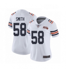 Womens Chicago Bears 58 Roquan Smith White 100th Season Limited Football Jersey Womens Chicago Bears 58 Roquan Smith White 100th Season Limited Football Jersey