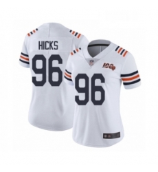 Womens Chicago Bears 96 Akiem Hicks White 100th Season Limited Football Jersey Womens Chicago Bears 96 Akiem Hicks White 100th Season Limited Football Jersey