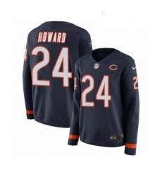 Womens Nike Chicago Bears 24 Jordan Howard Limited Navy Blue Therma Long Sleeve NFL Jersey Womens Nike Chicago Bears 24 Jordan Howard Limited Navy Blue Therma Long Sleeve NFL Jersey