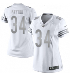 Womens Nike Chicago Bears 34 Walter Payton Limited White Platinum NFL Jersey Womens Nike Chicago Bears 34 Walter Payton Limited White Platinum NFL Jersey