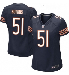 Womens Nike Chicago Bears 51 Dick Butkus Game Navy Blue Team Color NFL Jersey Womens Nike Chicago Bears 51 Dick Butkus Game Navy Blue Team Color NFL Jersey