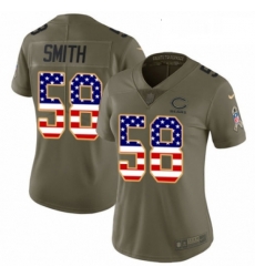 Womens Nike Chicago Bears 58 Roquan Smith Limited Olive USA Flag 2017 Salute to Service NFL Jersey Womens Nike Chicago Bears 58 Roquan Smith Limited Olive USA Flag 2017 Salute to Service NFL Jersey
