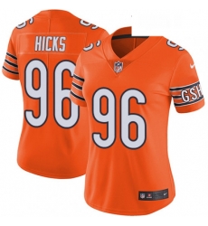 Womens Nike Chicago Bears 96 Akiem Hicks Limited Orange Rush Vapor Untouchable NFL Jersey Womens Nike Chicago Bears 96 Akiem Hicks Limited Orange Rush Vapor Untouchable NFL Jersey