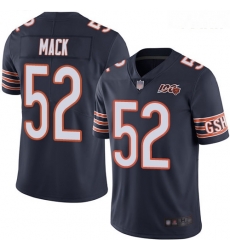 Bears #52 Khalil Mack Navy Blue Team Color Youth Stitched Football 100th Season Vapor Limited Jersey Bears #52 Khalil Mack Navy Blue Team Color Youth Stitched Football 100th Season Vapor Limited Jersey