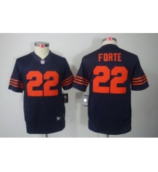 Nike Youth Chicago Bears #22 Matt Forte Blue LIMITED Jerseys(Orange Number) Nike Youth Chicago Bears #22 Matt Forte Blue LIMITED Jerseys(Orange Number)