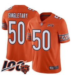 Youth Chicago Bears 50 Mike Singletary Orange Alternate 100th Season Limited Football Jersey Youth Chicago Bears 50 Mike Singletary Orange Alternate 100th Season Limited Football Jersey