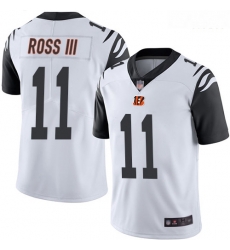 Bengals 11 John Ross III White Men Stitched Football Limited Rush Jersey Bengals 11 John Ross III White Men Stitched Football Limited Rush Jersey