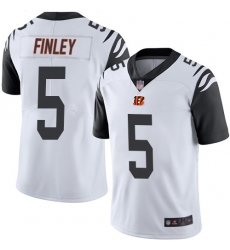 Bengals 5 Ryan Finley White Men Stitched Football Limited Rush Jersey Bengals 5 Ryan Finley White Men Stitched Football Limited Rush Jersey