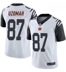 Bengals 87 C J Uzomah White Men Stitched Football Limited Rush Jersey Bengals 87 C J Uzomah White Men Stitched Football Limited Rush Jersey