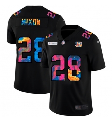 Cincinnati Bengals 28 Joe Mixon Men Nike Multi Color Black 2020 NFL Crucial Catch Vapor Untouchable Limited Jersey Cincinnati Bengals 28 Joe Mixon Men Nike Multi Color Black 2020 NFL Crucial Catch Vapor Untouchable Limited Jersey