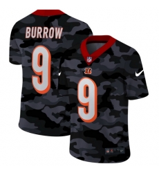 Cincinnati Bengals 9 Joe Burrow Men Nike 2020 Black CAMO Vapor Untouchable Limited Stitched NFL Jersey Cincinnati Bengals 9 Joe Burrow Men Nike 2020 Black CAMO Vapor Untouchable Limited Stitched NFL Jersey