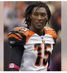 Men Cincinati Bengals Chris Henry #15 White Stitched Jersey