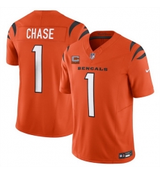 Men Cincinnati Bengals 1 Ja 27Marr Chase Orange 2025 F U S E With 1 Star C Patch Vapor Untouchable Limited Stitched Football Jersey Men Cincinnati Bengals 1 Ja 27Marr Chase Orange 2025 F U S E With 1 Star C Patch Vapor Untouchable Limited Stitched Football Jersey