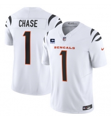 Men Cincinnati Bengals 1 Ja 27Marr Chase White 2025 F U S E With 1 Star C Patch Vapor Untouchable Limited Stitched Football Jersey Men Cincinnati Bengals 1 Ja 27Marr Chase White 2025 F U S E With 1 Star C Patch Vapor Untouchable Limited Stitched Football Jersey