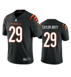 Men Cincinnati Bengals 29 Cam Taylor Britt Black Vapor Stitched Football Jersey Men Cincinnati Bengals 29 Cam Taylor Britt Black Vapor Stitched Football Jersey