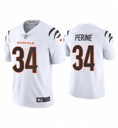 Men Cincinnati Bengals 34 Samaje Perine 2021 White Vapor Untouchable Limited Stitched Jersey Men Cincinnati Bengals 34 Samaje Perine 2021 White Vapor Untouchable Limited Stitched Jersey