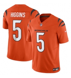 Men Cincinnati Bengals 5 Tee Higgins Orange 2023 F U S E Vapor Untouchable Limited Stitched Jersey Men Cincinnati Bengals 5 Tee Higgins Orange 2023 F U S E Vapor Untouchable Limited Stitched Jersey