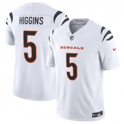Men Cincinnati Bengals 5 Tee Higgins White F U S E  Vapor Untouchable Limited Stitched Jersey