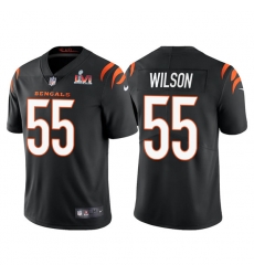Men Cincinnati Bengals 55 Logan Wilson 2022 Black Super Bowl LVI Vapor Limited Stitched Jersey Men Cincinnati Bengals 55 Logan Wilson 2022 Black Super Bowl LVI Vapor Limited Stitched Jersey
