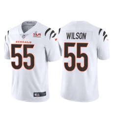 Men Cincinnati Bengals 55 Logan Wilson 2022 White Super Bowl LVI Vapor Limited Stitched Jersey Men Cincinnati Bengals 55 Logan Wilson 2022 White Super Bowl LVI Vapor Limited Stitched Jersey