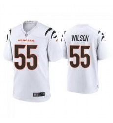 Men Cincinnati Bengals 55 Logan Wilson White Stitched Game Jersey Men Cincinnati Bengals 55 Logan Wilson White Stitched Game Jersey