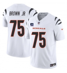 Men Cincinnati Bengals 75 Orlando Brown Jr White 2025 F U S E With 2 Star C Patch Vapor Untouchable Limited Stitched Football Jersey Men Cincinnati Bengals 75 Orlando Brown Jr White 2025 F U S E With 2 Star C Patch Vapor Untouchable Limited Stitched Football Jersey