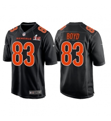 Men Cincinnati Bengals 83 Tyler Boyd 2022 Black Super Bowl LVI Game Stitched Jersey Men Cincinnati Bengals 83 Tyler Boyd 2022 Black Super Bowl LVI Game Stitched Jersey