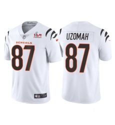 Men Cincinnati Bengals 87 C J Uzomah 2022 White Super Bowl LVI Vapor Limited Stitched Jersey Men Cincinnati Bengals 87 C J Uzomah 2022 White Super Bowl LVI Vapor Limited Stitched Jersey