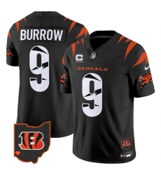 Men Cincinnati Bengals 9 Joe Burrow Black F U S E With 4 Star C Patch Special Vapor Untouchable Limited Stitched Football Jersey Men Cincinnati Bengals 9 Joe Burrow Black F U S E With 4 Star C Patch Special Vapor Untouchable Limited Stitched Football Jersey