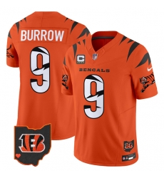 Men Cincinnati Bengals 9 Joe Burrow Orange F U S E With 4 Star C Patch Special Vapor Untouchable Limited Stitched Football Jersey Men Cincinnati Bengals 9 Joe Burrow Orange F U S E With 4 Star C Patch Special Vapor Untouchable Limited Stitched Football Jersey