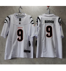 Men Cincinnati Bengals 9 Joe Burrow White 2023 F U S E Vapor Untouchable Limited Stitched Jersey Men Cincinnati Bengals 9 Joe Burrow White 2023 F U S E Vapor Untouchable Limited Stitched Jersey