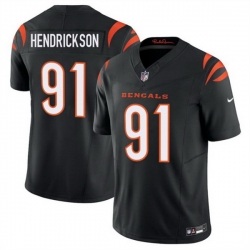 Men Cincinnati Bengals 91 Trey Hendrickson Black 2025 F U S E  Vapor Untouchable Limited Stitched Football Jersey