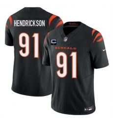 Men Cincinnati Bengals 91 Trey Hendrickson Black 2025 F U S E With 1 Star C Patch Vapor Untouchable Limited Stitched Football Jersey Men Cincinnati Bengals 91 Trey Hendrickson Black 2025 F U S E With 1 Star C Patch Vapor Untouchable Limited Stitched Football Jersey