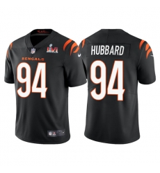 Men Cincinnati Bengals 94 Sam Hubbard 2022 Black Super Bowl LVI Vapor Limited Stitched Jersey Men Cincinnati Bengals 94 Sam Hubbard 2022 Black Super Bowl LVI Vapor Limited Stitched Jersey