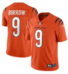 Men Nike Cincinnati Bengals 9 Joe Burrow Orange Vapor Limited Jersey Men Nike Cincinnati Bengals 9 Joe Burrow Orange Vapor Limited Jersey