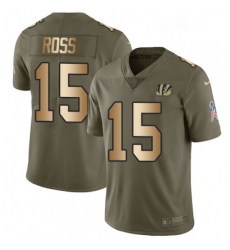 Mens Nike Cincinnati Bengals 15 John Ross Limited OliveGold 2017 Salute to Service NFL Jersey Mens Nike Cincinnati Bengals 15 John Ross Limited OliveGold 2017 Salute to Service NFL Jersey