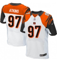 Mens Nike Cincinnati Bengals 97 Geno Atkins Elite White NFL Jersey Mens Nike Cincinnati Bengals 97 Geno Atkins Elite White NFL Jersey