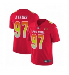 Mens Nike Cincinnati Bengals 97 Geno Atkins Limited Red AFC 2019 Pro Bowl NFL Jersey Mens Nike Cincinnati Bengals 97 Geno Atkins Limited Red AFC 2019 Pro Bowl NFL Jersey