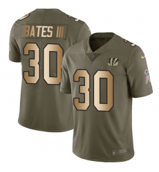 Nike Bengals #30 Jessie Bates III Olive Gold Mens Stitched NFL Limited 2017 Salute To Service Jersey Nike Bengals #30 Jessie Bates III Olive Gold Mens Stitched NFL Limited 2017 Salute To Service Jersey