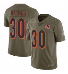 Nike Bengals #30 Jessie Bates III Olive Mens Stitched NFL Limited 2017 Salute To Service Jersey Nike Bengals #30 Jessie Bates III Olive Mens Stitched NFL Limited 2017 Salute To Service Jersey