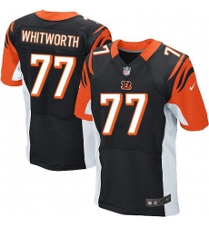 Nike Bengals #77 Andrew Whitworth Black Team Color Mens Stitched NFL Elite Jersey Nike Bengals #77 Andrew Whitworth Black Team Color Mens Stitched NFL Elite Jersey